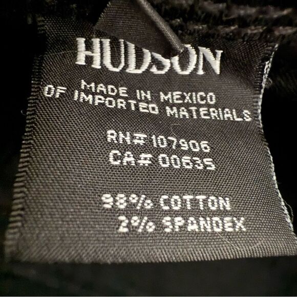 Hudson Collin Flap Jeans Black Skinny Jeans Sleek Design - Picture 6 of 9